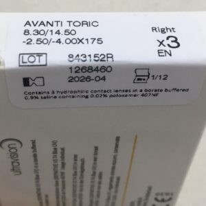 Avanti Toric Soft Contact Lens Monthly