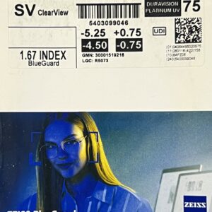 Zeiss ClearView 1.67 BlueGuard (Platinum)