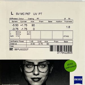 Zeiss MyoCare / MyoCare S 1.67 UVProtect (Plus BlueProtect)