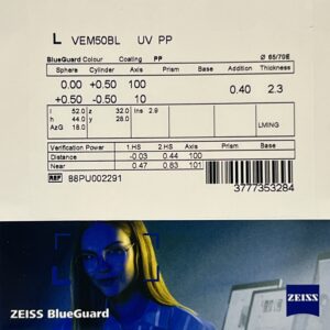 Zeiss EnergizeMe Single Vision 1.50 BlueGuard (Plus Platinum)