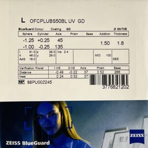 Zeiss Officelens Plus 1.50 BlueGuard (Plus Gold)
