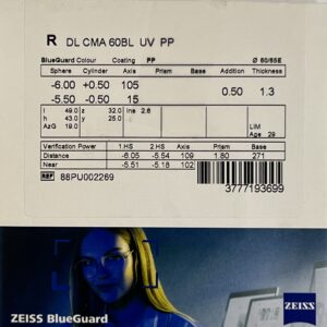Zeiss ClearMind Digital 1.60 BlueGuard (Plus Platinum)